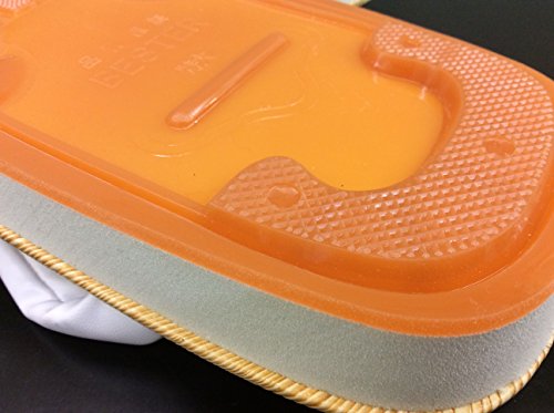 [雪駄] スポンジ・アメ底・畳風台 白鼻緒 日本製 (LL)