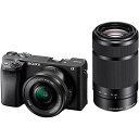 SONY(ソニー) APS-C ミラーレス一眼カメラ α6400 ダブルズームレンズキット(同梱レンズ:SELP1650+SEL55210) ブラック ILCE...