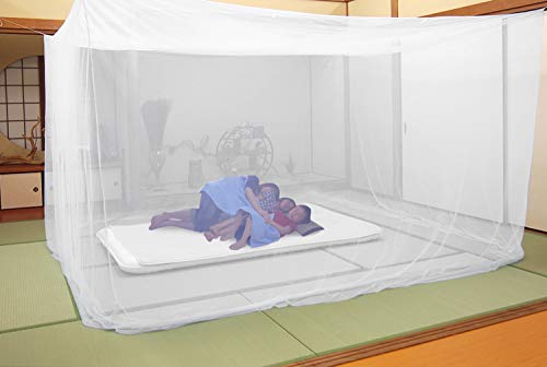 萩原 蚊帳 ホワイト 約300x250x200cm 吊り下げタイプ 「蚊帳」 6帖用 158003210