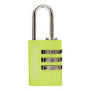 Master Lock (マスターロック) 南京錠 ダイヤル 暗証番号設定 小型 軽量 本体幅23mm 吊高内径22mm アルミ 防犯 620JADGRN グリーン