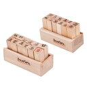 WANDIC ゴム印, 24個 2つのスタイルミニ木製ラバースタンプ日記木製スタンプ付きDIYクラフト, カード作成とスクラップブッキング(旅行と生活)