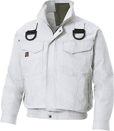 サンエス(SUN-S) 空調風神服 フルハーネス用長袖ブルゾン KU91400G シルバー LL 【服のみ】