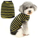 ZUNEA 犬の服 春 夏 タンクトップ 小型犬用 ストライプ Tシャツ ボーダー柄 おしゃれ かわいい クール ベスト ペット洋服 可愛い 人気 ドッグウェア 涼しい 柔らかい シャツ 猫服 除毛保護 日