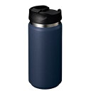 ゴーウェル Zalatto タンブラー フタつき 真空断熱 ステンレス サーモ 保冷 保温 二重構造 350ml ネイビー (メンズ ライク おしゃれ マット ...