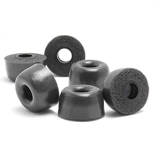 FSC 低反発 ウレタン製 イヤーピース 6個入り ワイヤレスイヤホン対応モデル 超短尺 (Lサイズ)