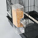 POTATO 鳥用フードフィーダー 自動給餌器自動餌与え 透明容器キャット食器 出張旅行お留守番 小型動物 文鳥 鳥かご掛ける 食べ殻の防止餌やり 餌入れ 給餌機