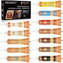 SEISSO レザー補修クリーム 革製品 キズ補修 レザーケアキット 12色入り 革補修クリーム 革シート 革ハンドル 合成皮革 革色落ち補修 本革ソファ 財布 ベルト補修 保革クリーム 新旧パッケー