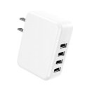 USB 充電器 4ポート 24W ACアダプター USB コンセント【PSE認証済】4台同時充電可能 2.4A超高出力 合計最大出力4.8A 高速充電 USB電...