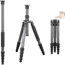 INNOREL カーボン 三脚 中小型 トラベル 超軽量 耐荷重 12KG 五段 37-158CM 一脚 可変式 360° パノラマ チューブ径 25/22/19/16/13MM センターポール ボール低重心雲台 ナットロック式 デジタル カメラ