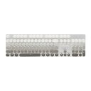 EWEADN V30タイプライターキーボード メカニカル式ゲーミングキーボード グラデーションキーキャップ 全キー防衝突 LED発光バックライト付き Windows/Mac対応 Bluetooth/2.4G/有線 オフィス&ゲーム用