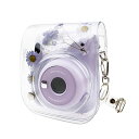 HIYQIN チェキケース,FUJIFILM instax mini 12/11/9/8+/8/40ケース 可愛いカメラバッグ ショルダーストラップ付き PVC...
