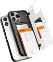 GOOSPERY磁気式ドアバンパー、iPhone 13 pro max ケース対応、カードホルダーウォレット、簡単なマグネット式自動閉鎖、保護用二重層頑丈な電話背面カバー、ホワイト IP13PM-MDB-WHT