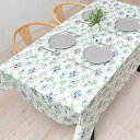 スタイルデコール(STYLE Decor) テーブルクロス ラミネート ビニール 防水 北欧 おしゃれ 140cm×210cm ボタニカルブーケ W4800720