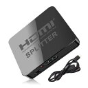 HDMI 分配器 1入力2出力 同時出力 4K対応 スプリッター 3D映像対応 ドライバー不要 ミニポータブル式