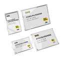 Haloy 2個入ポップスタンド 透明アクリル樹脂 プライスカード立て プライススタンド プライスカードスタンド カード立て値札 値札立て 値札スタンド 販促用品 (C, 90x54mm)