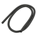 オーム(OHM) 電機 コルゲートチューブφ7 長さ1m 黒 スリット入り 配線カバー コード ケーブル 保護 結束 まとめ 噛みつき防止 DZ-CT7 09-1877