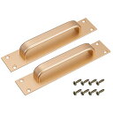 uxcell ドアハンドルプル 200 mm スライディングバーンドアハンドル アルミニウム合金 キッチン 食器棚 ワードローブ 引き出し 家の装飾用 ゴールド 2個