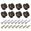 METALLIXITY 丸型木製引き出しつまみ 33x23 mm 8個入り ねじ付き 木製 取っ手 家庭用 家具 たんす 化粧台