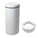 おむつ処理用ゴミ箱 DEO・PAIL(デオペール) 21L 専用カセット1個付 防臭 消臭 抗菌 ベビー 介護用 ライトグレー