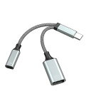 【ALLVD - 2023新モデル】USB Type-Cから(USB Type-C+USBポート)に変換し タイプc USB 変換アダプタ 2in1 Type-C USB カメラアダプタ OTG変換ケーブル 高速伝送 双方向 データ転送 写真/音楽/ビデオ転送 急速