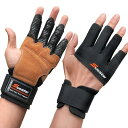 SueStar トレーニンググローブ 筋トレ スポーツ手袋 ウエイトリフティング手袋 全掌保護 强力グリップ 通気性 手首保護 滑り止め 高弾性パッド 薄い軽量 耐久性 男女性兼用L