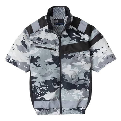 [ボルトクール] 空調風神服 半袖ジャケット 服単品 カジュアルデザイン ファン・バッテリー別売り 暑さ対策 ANDARE SCHIETTI(アンドレスケッティ) アッシュカモ