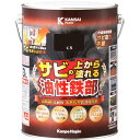 カンペハピオ ペンキ 塗料 油性 つやあり 鉄部用 高耐久 防サビ サビの上から塗れる 油性鉄部用S くろ 3L
