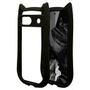 ラスタバナナ ケース カバー Google Pixel 8a 専用 ハイブリッド 猫耳 mimi TPUバンパーケース ブラック 7923PXL8AHPBK