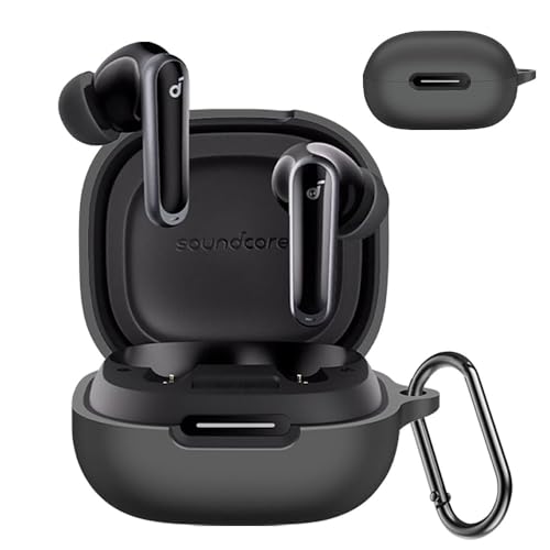 For Anker Soundcore P40i用 ケース カバー【JIAYJP】Soundcore P40iシリコン ケース 軽量 薄型 滑り止め 収納カバー 全面保護 充電便利 Soundcore P40i保護ケース (ブラック)