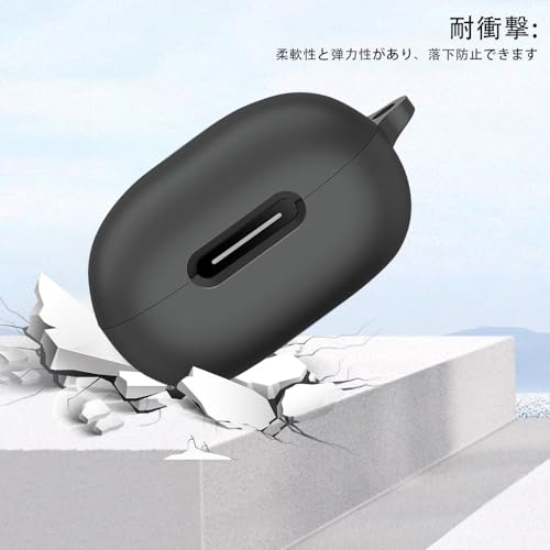 For Anker Soundcore P40i用 ケース カバー【JIAYJP】Soundcore P40iシリコン ケース 軽量 薄型 滑り止め 収納カバー 全面保護 充電便利 Soundcore P40i保護ケース (ブラック)