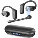 Bluetoothヘッドセット【2025年業界高水準傑作 マイク付き 脱着式オープン型】 Earaku(イアラク) MicCuff 一体両用 通話用イヤホン O...