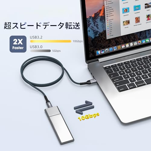 GHNTJAP USB C ケーブル 0.3M USB 3.2 Gen 2対応 10Gbps転送速度 60W急速充電 USB Type C ケーブル Android Auto対応 Galaxy/iPhone 15/MacBook/iPad等各種対応 30CM