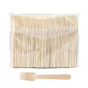 スプーン 使い捨て フォーク 100本 木 使い捨てスプーン 使い捨てフォークミニ 小さめ 小 業務用 カレー 木製 おしゃれ 長い 使い捨てフォークスプーン (フォーク)