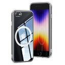 NIMASO ケース MagSafe対応 iPhone SE 第3世代 /iPhone SE 第2世代 / iPhone8 / iPhone7 ケース クリア 保護カバー 黄変防止 マグネット搭載 マグセーフ対応 耐衝撃 PC背面 傷つけ防止 薄型 バンパー ワイヤレ