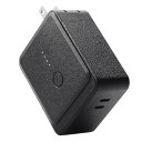 エレコム モバイルバッテリー 5000mAh 20W 45W コンセント一体型 Type-C 2ポート USB PD対応 PSE技術基準適合 ブラック EC-C20LBK