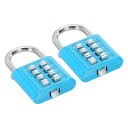PATIKIL 8桁ボタン組み合わせ南京錠 2個セット4ポジションロック機構プッシュボタンセキュリティデジタルロック ジムスポーツロッカーキャビネットツールボッ...