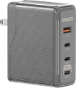 アドテック 合計150W ブラック PD3.1 単独140W 充電器 4ポート(USB-Cx4+USB-A) GaN (65W+65W+10W+10W)or(65W+65W+20W)or(100W+10W+10W)等 APD-V150AC3-BK