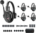 SYNCO XTALK ワイヤレスインカムヘッドセット 5人対応 信号強化 無線通話装置 1640ft/500m チームコミュニケーション、映画撮影、ライブショ...