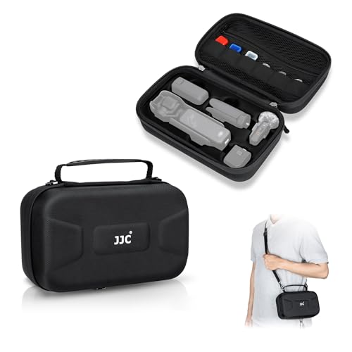 JJC DJI OSMO Pocket 3 防水ハードケース 耐衝撃 カメラバッグ ショルダーバッグ 撥水防塵 Micro SDカードケース *3枚 ストラップ付き カメラ保護 EVA製 おしゃれ 2way 小物収納可 Osmo Pocket 3 クリエイタ