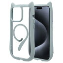 ラスタバナナ ケース カバー iPhone15 Pro Max 専用 ハイブリッド 猫耳 mimi MagSafe対応 スモーキーブルー 8397IP367PHPMSBL