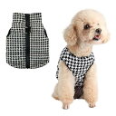 DICOCO 犬服 秋冬 ファスナー付き 着脱簡単 犬 防風服 背中開き 犬 コートパピーサイズ有 犬の服 子犬服(XS-XL)ノースリーブ ドッグウェア 犬 ...