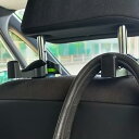 SELENEFF 車 シートフック 2個セット 車 荷物かけ ヘッドレストフック カーシートフック 荷物 車用 車内収納 カー用品 便利グッズ ブラック