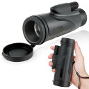 ToopMount 12x50 単眼鏡 18 mm 口径 広い視野 レンズキャップ 耐衝撃 望遠鏡 小型 ポケット 片手操作 FMC 高透過率 マルチコートノンスリップ BAK9 防水 防曇 登山 旅行 アウトドア コンサート用 持ち