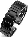 Reinherz 艶消し色 腕時計バンド 22mm ステンレス 時計バンド ベルト Dバックル シルバー ブラック スライド式取付式 マット 取り替え 汎用 充実 丈夫 男女兼用(ブラック22mm)