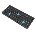 折りたたみ式Bluetoothキーボード、静かな操作アルミニウム合金ポケットサイズキーボード充電式ポータブルワンキースイッチ用タブレット用 (黒、白)
