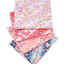 misaki 和柄 生地 はぎれ 布 セット花柄 メタル 綿 和布 カットクロス おしゃれ 手芸 DIY 手作り パッチワーク ハンドメイド24cmX24cm