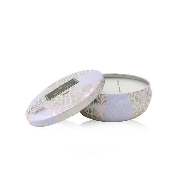 []{Xp 3 wick decorative tin candle - santal vanille 340g[yVCO]