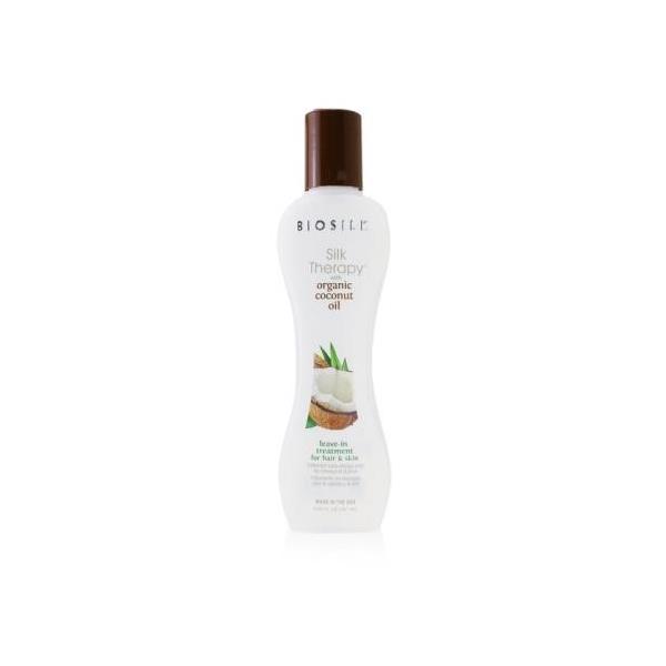 送料無料 バイオシルク silk therapy with coconut oil leave-in treatment (for hair skin) 167ml 楽天海外直送