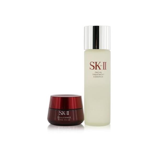[̵]sk-ii ageless beauty essentials set: r.n.a. power moisturizing cream 80ml + facial treatment essence 230ml 2pcs[ŷľ]
