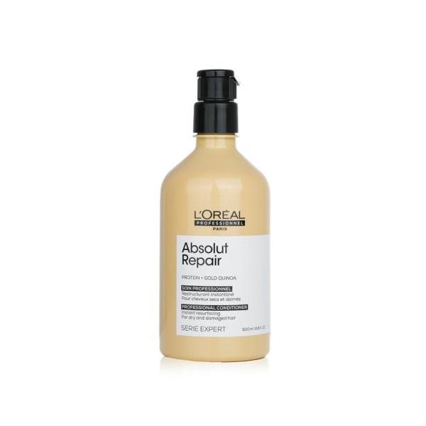 送料無料 ロレアル professionnel serie expert - absolut repair protein gold quinoa instant resurfacing conditioner (for dry damaged hair) 500ml 楽天海外直送